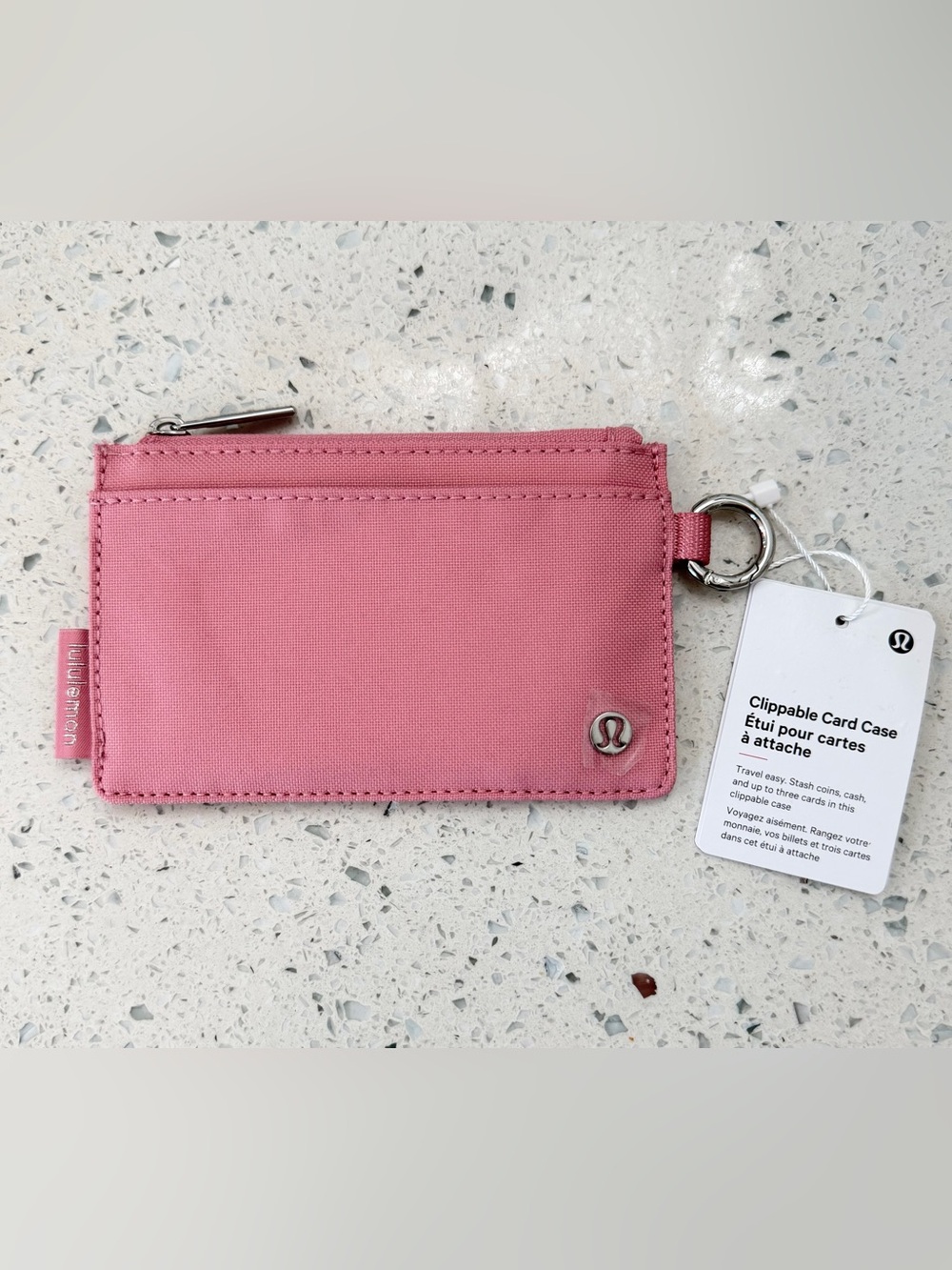 Lululemon Clippable Card Case in Pink Tide